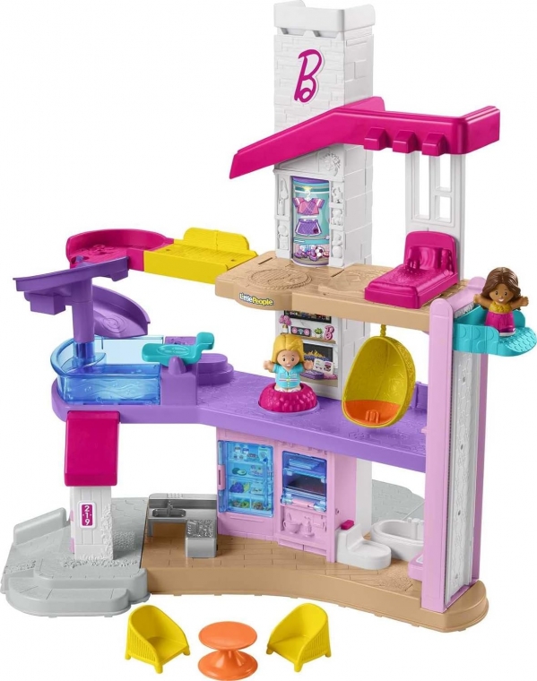 Fisher-Price Barbie Little DreamHouse Little People, Interactive Toddler playset with Lights, Music, Phrases, Figures and Play Pieces Fisher-Price Barbie Little DreamHouse Little People, Interactive Toddler playset with Lights, Music, Phrases, Figures and Play Pieces